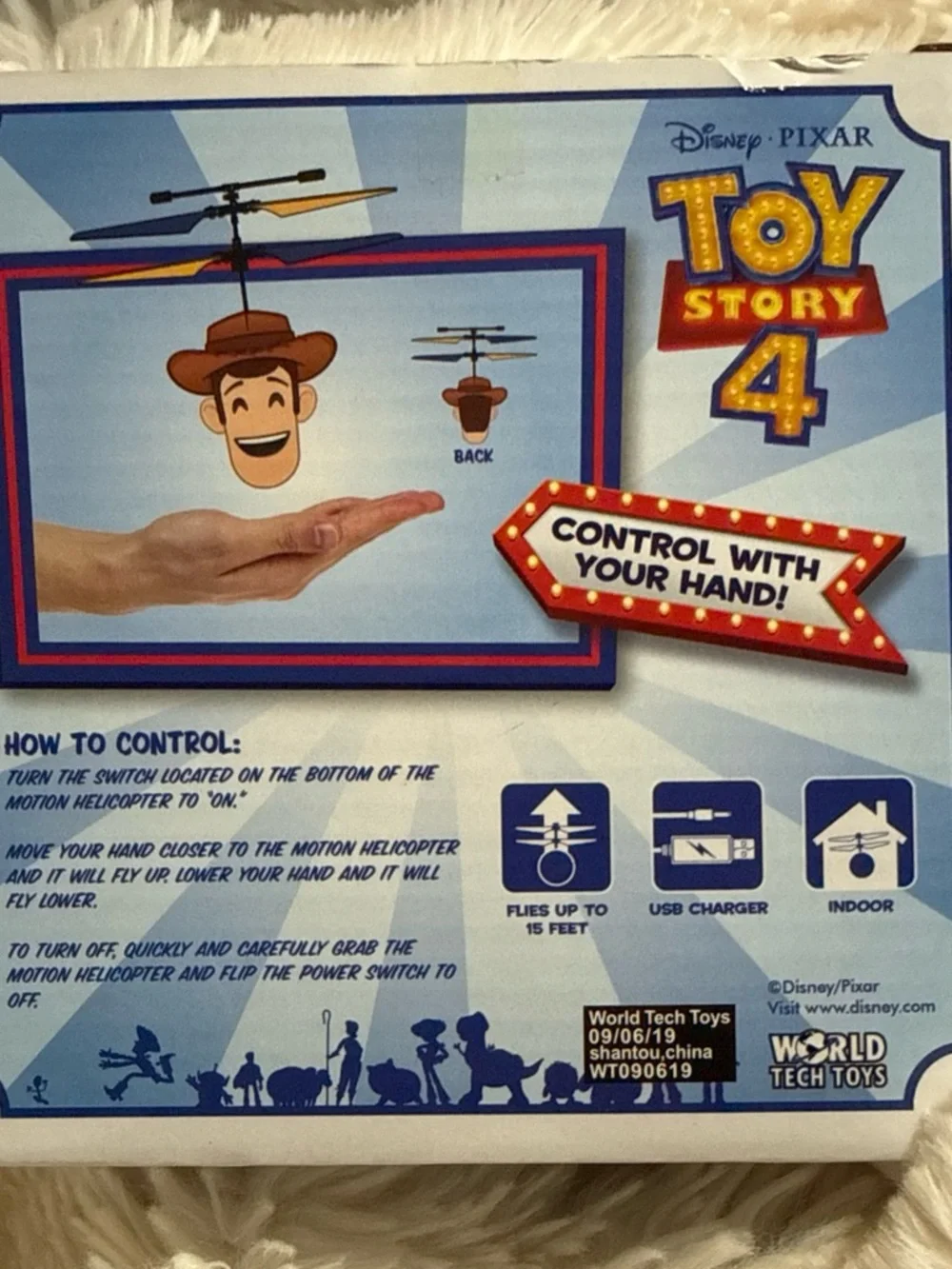 Disney Woody Motion Sense Helicopter - Brown and Yellow